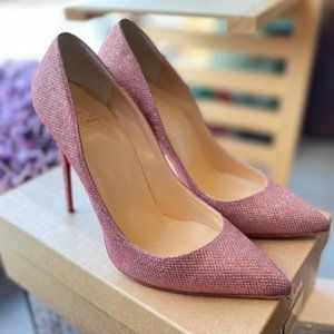 Christian Louboutin Pigalle Follies Glitter High Heel Sz 40 Shoe